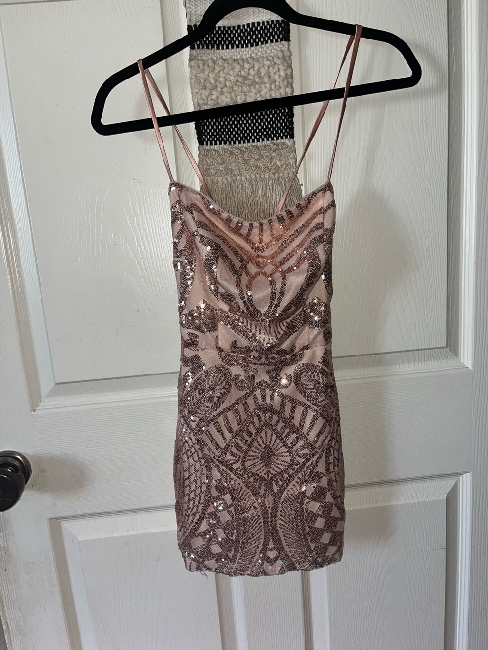 Windsor Rose Gold Sequin Mini Dress